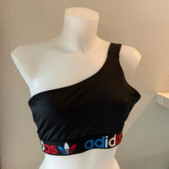 Adidas black/ red white and blue one should sports bra! - Picture 1 of 7